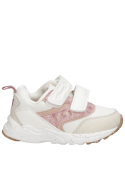 zapatilla blanca de niña, estilo casual con diseño funcional, ideal para niñas activas y valientes.