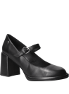 Zapato de cuero negro casual para mujer, estilo moderno con forro de microfibra suave.