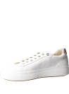 calzado urbano de cuero blanco para mujer con punta redonda y caña de 6 cm
