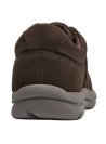 Zapato marrón de cuero para hombre, suela gruesa que amortigua y da tracción en caminatas largas.