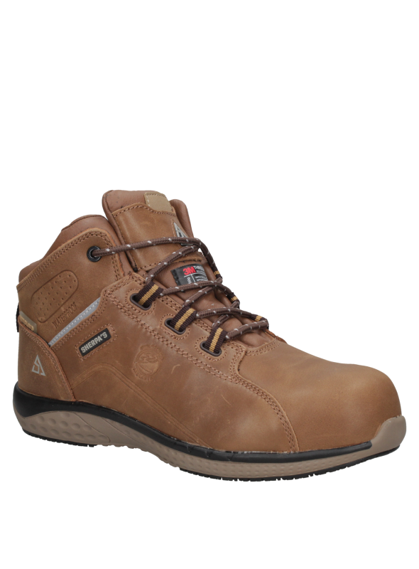 Calzado de seguridad negro para hombre, plantilla anatómica intercambiable con tecnología Shock-Absorber.