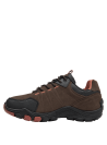 Zapatilla café de hombre, robusta para trekking, material sintético/textil, ideal para actividades outdoor.
