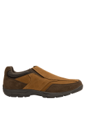 Zapato camel de cuero para hombre, con cuello acolchado para mayor confort, adecuado para largas caminatas diarias.