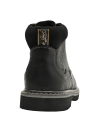 Botín negro de cuero para hombre, estilo casual, con caña alta y cordones, ideal para uso diario y caminatas urbanas.