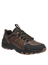 calzado outdoor marrón para hombre, interior acolchado para comodidad prolongada y detalles de costuras sólidas.