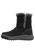 Calzado sintético resistente al agua con detalle de tela peluda en el borde superior para mayor calidez.