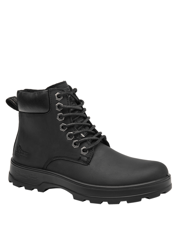 Calzado de cuero camel para mujer, cierre con cordones y soporte al tobillo, ideal para uso diario en la ciudad.