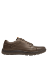Calzado de cuero café para hombre, estilo casual, con suela de goma y detalles en costuras visibles para un look sofisticado.