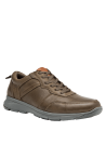 Zapato de cuero café casual para hombre, suela cómoda y tracción óptima, ideal para un look informal o semi-formal.