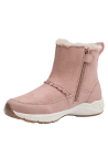Bota robusta para niña, suela gruesa con hendiduras para buena tracción en superficies mojadas, ideal para climas fríos.