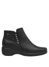 Botín negro de cuero con diseño funcional y suela antideslizante, ideal para actividades urbanas cotidianas.