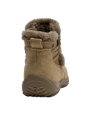 Botín camel de cuero gamuzado para mujer, estilo casual y moderno de Bruno Rossi J656, ideal para invierno.