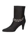 Elegante botín negro de mujer, perfecto para combinar con diversas prendas gracias a su diseño versátil y moderno.