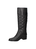 Bota casual de cuero negro, diseño estilizado con patrón en rombos, combina funcionalidad y elegancia para cualquier ocasión.