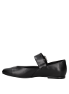 Calzado de cuero negro brillante, estilo casual o semi-formal, con silueta clásica de punta redonda y base plana.