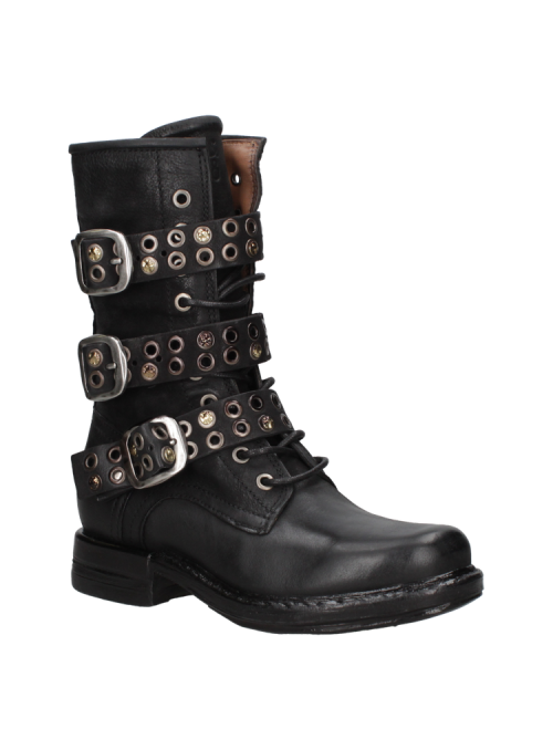 Botines AS98 Mujer de Cuero Casual - Estilo Punk Audaz