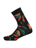 Calcetines Bacanes - Copihue Chileno (Unisex) K905 CALCETINES BACANES NEGRO