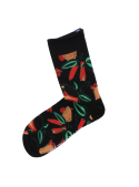 Calcetines Bacanes - Copihue Chileno (Unisex) K905 CALCETINES BACANES NEGRO