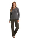 Polera Coslada L992 PANAMA JACK GRIS