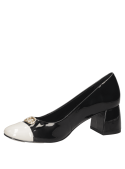 Zapato elegante de charol blanco para mujer, versátil para el día a día, desde la oficina hasta salidas nocturnas.