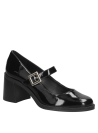 Zapato clásico Mary Jane de charol negro, perfecto para ocasiones laborales y salidas casuales con un toque sofisticado.