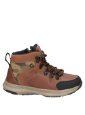 Botín de niño color café, textil y eva, perfecto para actividades al aire libre.