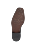 Zapato de vestir negro para hombre en cuero, diseño clásico derby con cordones, ideal para un look ejecutivo elegante.