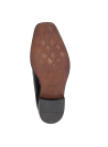 Elegante calzado de cuero negro para hombre, estilo Derby, ideal para ocasiones formales por su diseño minimalista.