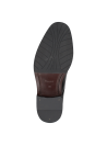 Elegante zapato de cuero negro para hombre, estilo Derby sin adornos, perfecto para combinar con trajes formales.