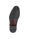 Clásico zapato de cuero negro para hombre estilo Oxford con perforaciones brogue, perfecto para trajes y eventos formales.