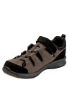 Sandalia café casual para hombre con taco plano y punta redonda, ideal para verano.