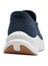 zapatilla azul femenina textil moderno, diseño contemporáneo, sección trasera texturizada, perfecta para ocasiones informales