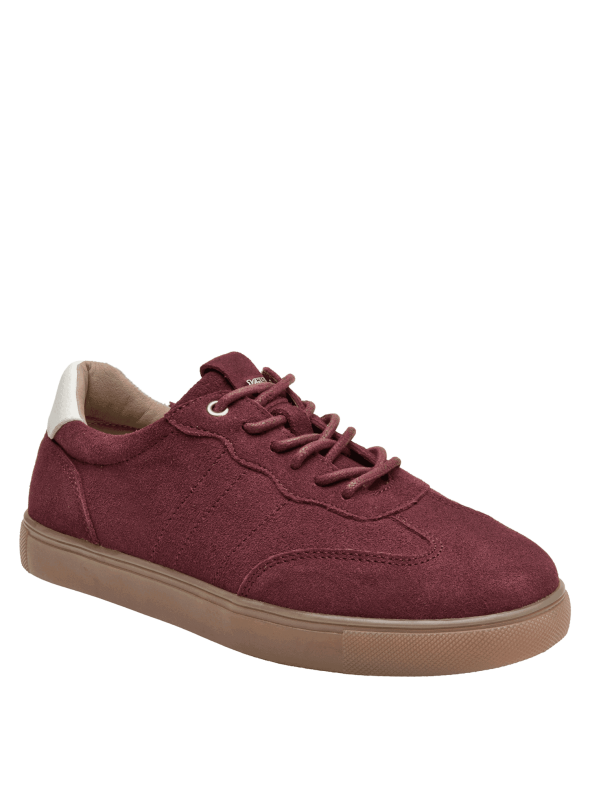 Zapatilla casual de cuero taupe para mujer, elegante y funcional, ideal para añadir un toque retro a cualquier atuendo.