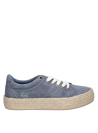 zapatilla azul casual de mujer con taco plano y diseño versátil para actividades diarias