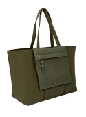 Bolso tote verde oliva, espacioso y práctico para el trabajo o salidas casuales.