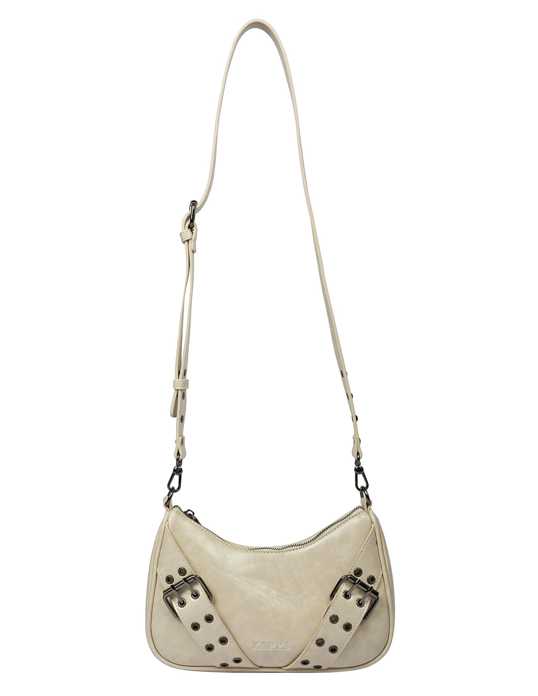 Bandolera mujer blanca de PU | Bolso cruzado versátil