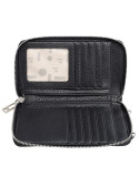 Phone bag negro casual para mujer con textura tipo cuero elegante.