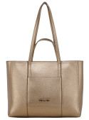 elegante tote dorado, combina con atuendos formales y casuales.