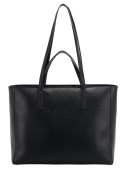 Tote negro para mujer, ideal para trabajo o salidas informales, diseño limpio y atemporal.