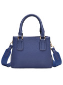 Bolso casual azul profundo con diseño minimalista y textura graneada para un look sofisticado.