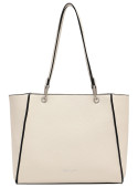 Tote bag espaciosa con bolsillos, ideal para un look casual chic y elegante.