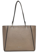 Elegante tote bag acero para mujer, ideal para combinar con atuendos casuales y formales.
