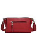 Bandolera femenina roja ideal para ocasiones casuales y eventos semiformales.