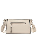 Bolso versátil y elegante en tono beige claro, adecuado para día y noche.