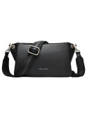 Bolso negro minimalista ideal para looks casuales o semiformales.