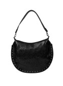 Bolso negro sofisticado, ideal para combinar con atuendos casuales o formales.