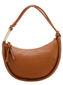 Cartera camel con material tipo PU graneado, perfecta para un look elegante discreto.