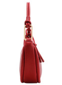 Accesorio chic en poliuretano rojo, ideal para estilo urbano y casual.