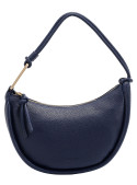 Bolso chic azul con toque moderno, adecuado para eventos informales y estilo elegante discreto.