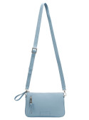 Bandolera de mujer en color celeste, compacta y versátil, perfecta para un look casual pulido.
